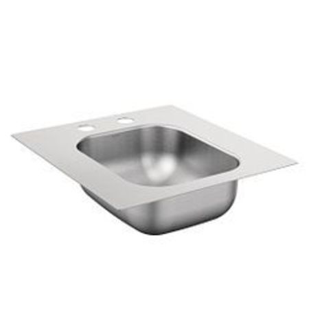 MOEN 16-3/8"X17-3/8" Stainless Steel 20 Gauge Single Bowl Drop In Sink KG2045522